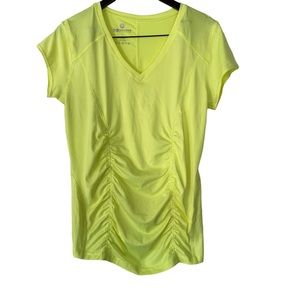 Brand New - Neon Yellow Ruched T-shirt - Size L